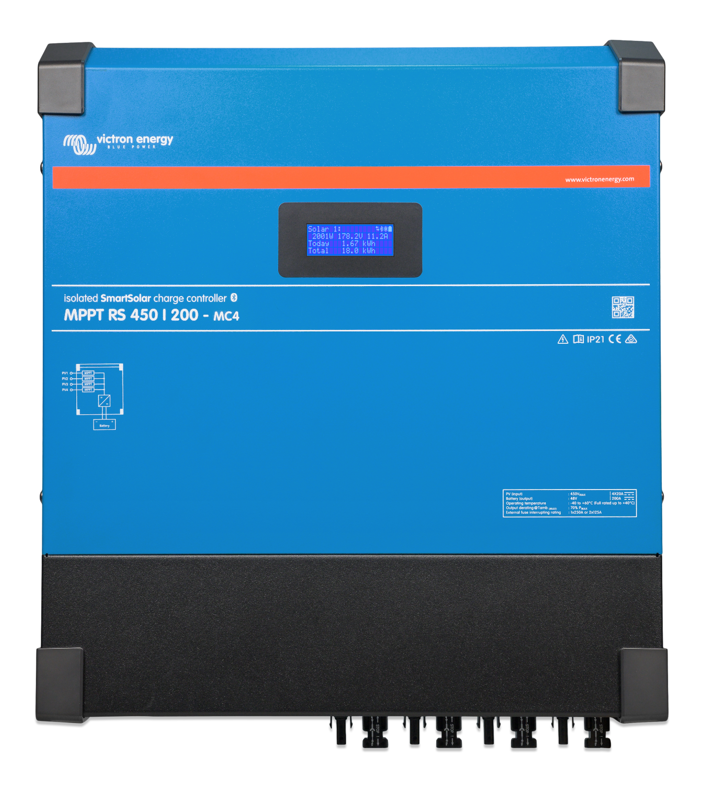 Victron SCC145120510 SmartSolar MPPT RS 450/200-MC4