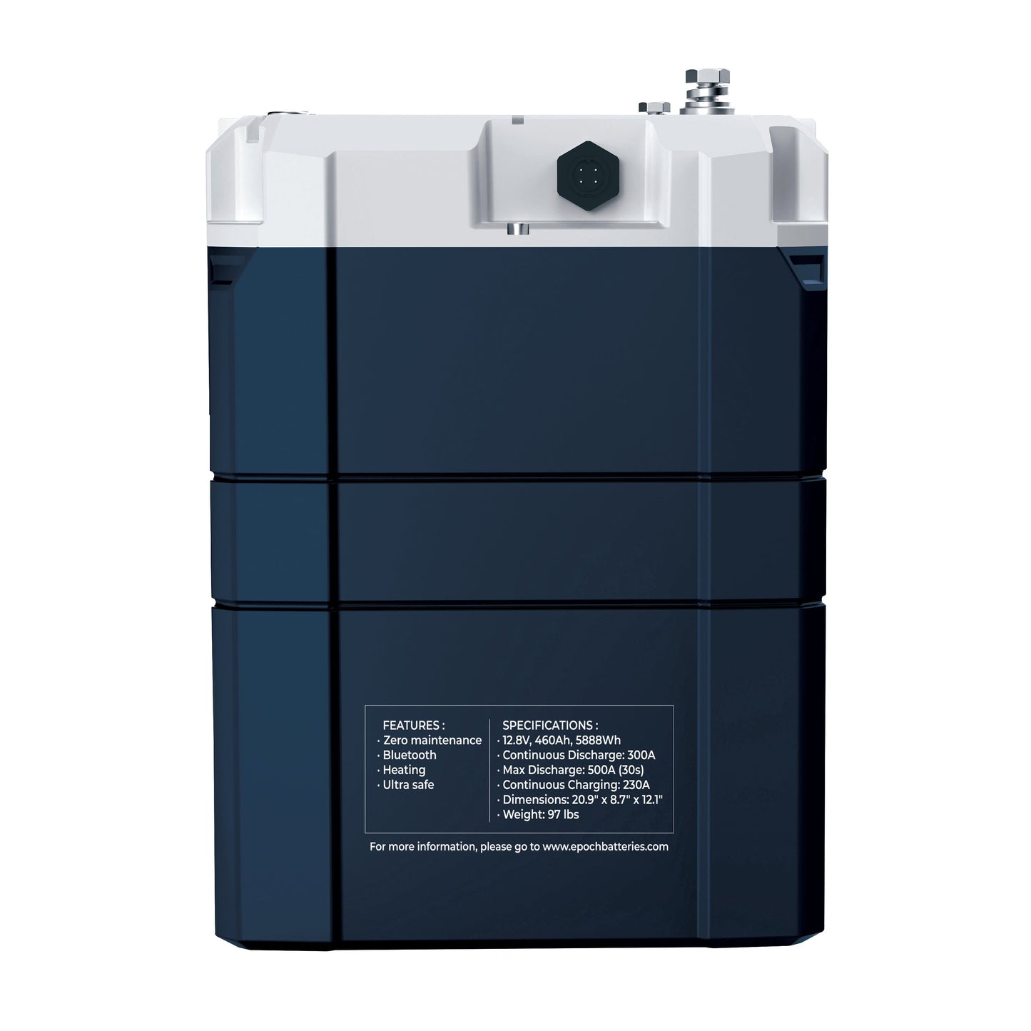Epoch Batteries 48V 100Ah (5.12kWh) V2 Elite Series - Heated & Bluetooth & Victron Comms LiFePO4 Battery