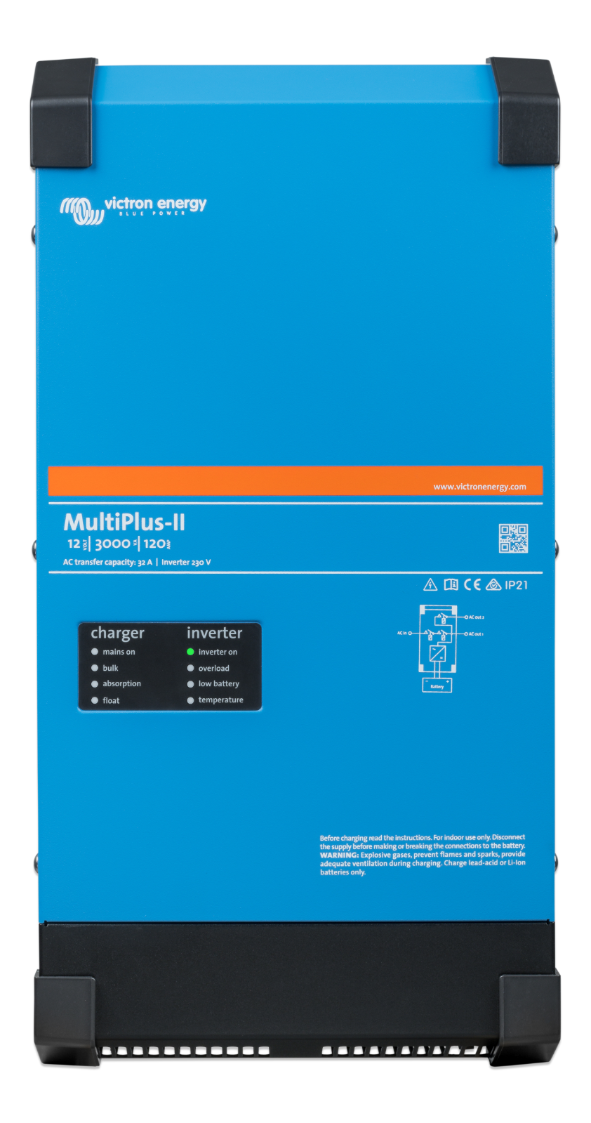 Victron PMP122305010 MultiPlus-II 12/3000/120-32 230V Auth Dealer 5 Yr Warranty