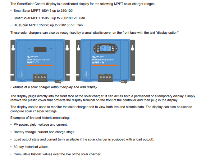 Victron SCC900650010 SmartSolar Pluggable Display Authorized Dealer 5 Yr Warr