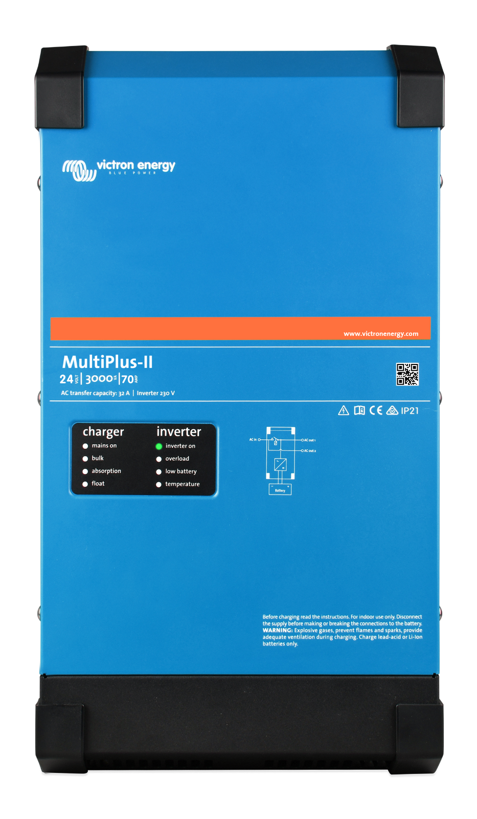Victron PMP242505110 MultiPlus-II 24/5000/120-95 120V Auth Dealer 5 year warr